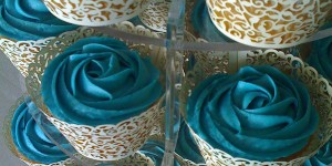 Blue Wedding Cupcakes